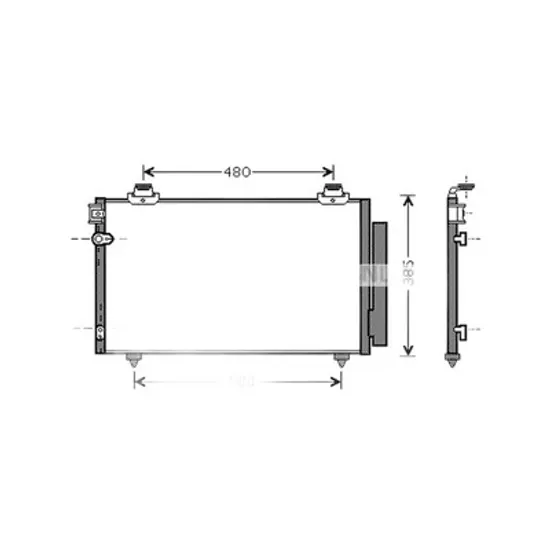 Radiator Aer Conditionat TOYOTA COROLLA Verso 2004->2009 Radiator aer conditionat benzina/ diesel 2004-> 62x37 Perioada 2005 2006 2007 2008 2009