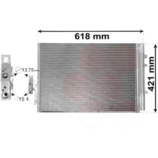 Radiator aer conditionat MERCEDES C-CLASS W205 2013-> C 350 e 155KW 211CP , pentru motor M 274.920 perioada 2015 2016,2017 2018