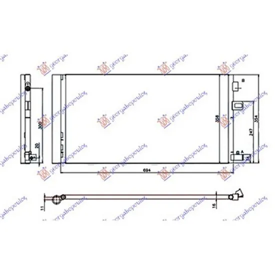 Radiator Aer Conditionat RENAULT FLUENCE 2010-> Radiator aer conditionat 1.6i 16v (motor: H4M) benzina (650x350) Perioada 2010 2011 2012 2013 2014 2015 2016
