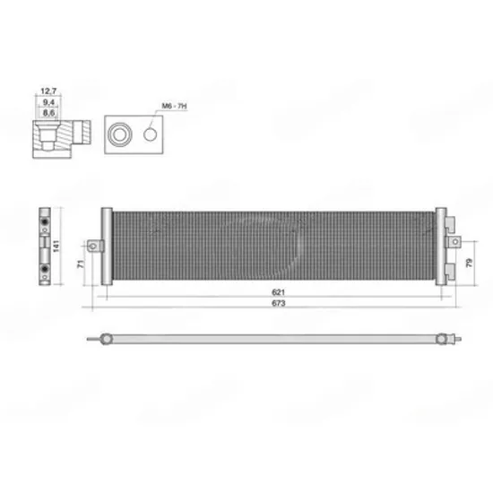 Radiator Aer Conditionat HYUNDAI IONIQ 2021-> Radiator condensator aer conditionat (621x130x16) (NISSENS) Perioada 2021 2022 2023 2024 2025