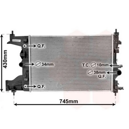 Radiator Motor OPEL ASTRA J GTC 2011-> Radiator apa pentru 1 6 L 58x39 CV automata Perioada 2011 2012 2013 2014 2015 2016 2017