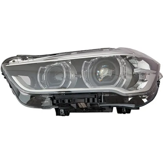 Far stanga BMW X1 F48 2014-> perioada 2015 2016 2017 2018 2019 2020 pana la an de fabricatie 07/2016, fara motor reglaj, semnal transparent, cu reglaj electric, cu bec LED