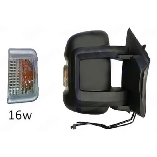 Oglinda CITROEN JUMPER 2006-> Oglinda exterioara electrica cu incalzire cu rabatare electrica (brat scurt) (cu semnal) (cu lampa pozitie 16W) DREAPTA Perioada 2006 2007 2008 2009 2010 2011 2012 2013 2014