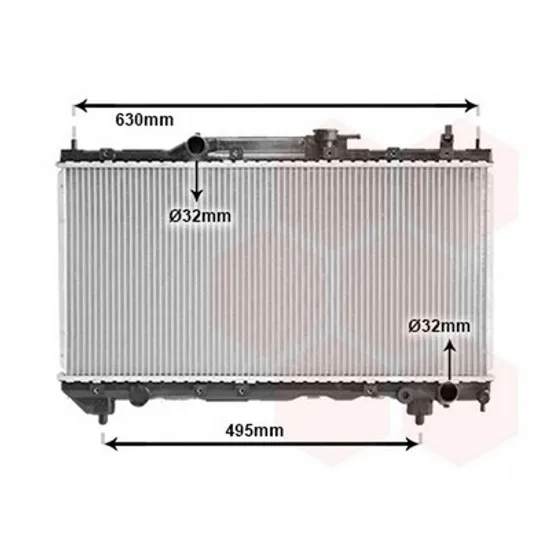 Radiator Motor TOYOTA AVENSIS T22 1997->2003 Radiator apa pentru 1,6 - 1,8 - 2,0 cu/fara aer conditionat 2000 -> 32,5x66x16 Perioada 2000 2001 2002 2003