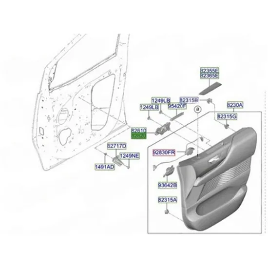 Maner Usa HYUNDAI STARIA 2025-> Maner usa interior fata (O) DREAPTA Perioada 2025