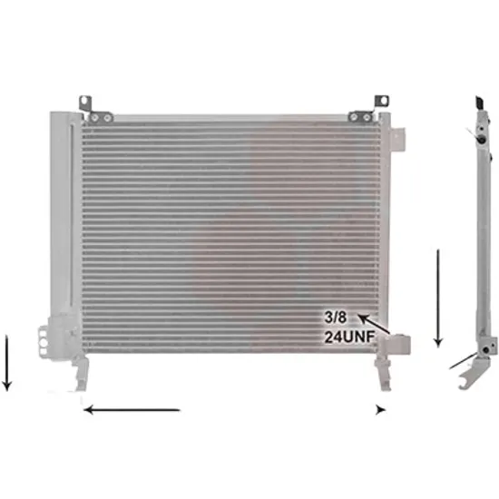 Radiator aer conditionat PEUGEOT 208 1 2012->2018 pentru 1.2 VTi 68 / PureTech 68, perioada 2016 2017 2018 2019 2020 2021