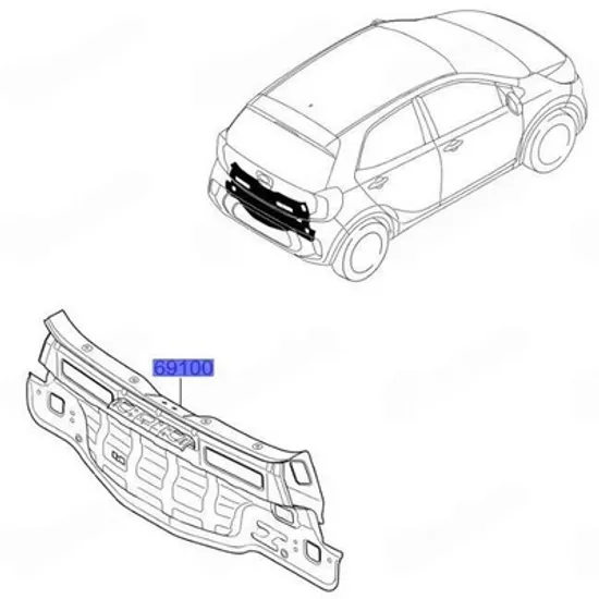 Panou Spate KIA PICANTO 3 2024-> Panou spate (O) Perioada 2024 2025