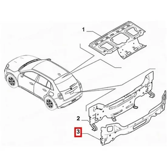 Panou Spate ALFA ROMEO JUNIOR 2024-> Panou spate exterior (O) Perioada 2024 2025