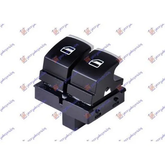 Butoane Usa VW EOS 2006->2015 Comutator usa cromat/negru dublu 4 pini stanga Perioada 2011 2012 2013 2014 2015 2016 2017