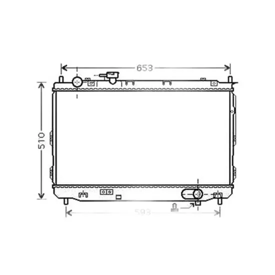 Radiator Motor KIA CARENS 2 2002->2006 Radiator apa pentru 1,6 - 1,8 i - 16V (43x67x26) Perioada 2002 2003 2004 2005 2006