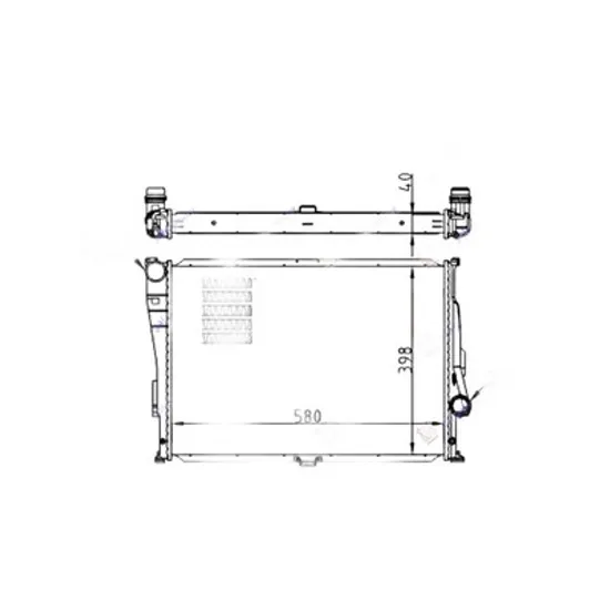 Radiator Motor BMW 3 Cabriolet E46 2000->2007 Radiator apa (M3) 3.2 i24V (58x40.2x43) Perioada 1999 2000 2001 2002 2003 2004 2005 2006 2007