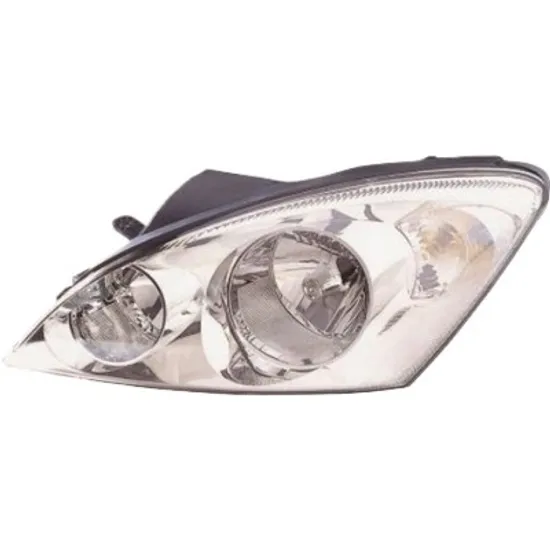 Far dreapta KIA CEED SW 2007->2012, PRO CEED 2008->2013 perioada 2009 2010 2011 2012 2013 pana la an de fabricatie 2010, fara motor reglaj, cromat, semnal transparent, cu reglaj electric, cu bec H7/H1