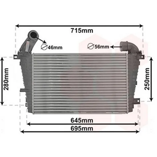 Intercooler OPEL ASTRA H 2004->2014 Radiator intercooler 1,7 CDTi 52x32x27 Perioada 2004 2005 2006 2007 2008 2009