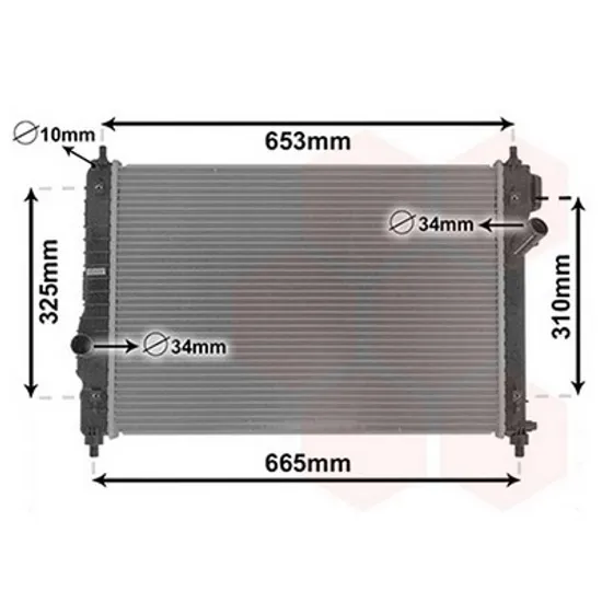 Radiator Motor CHEVROLET AVEO SEDAN T250 2005-> Radiator apa 1.2-1.6 16v benzina MANUAL (600x415x16) Perioada 2008 2009 2010 2011 2012