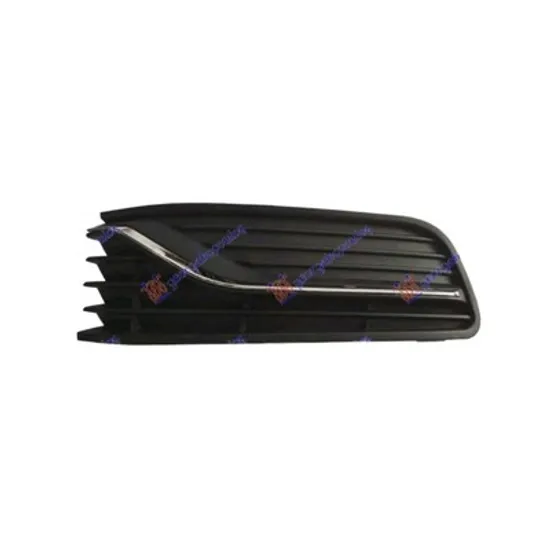 Grila Bara VW POLO 6R1 2009->2020 Grila bara fata fara gauri proiector cu ornament cromat stanga Perioada 2014 2015 2016 2017