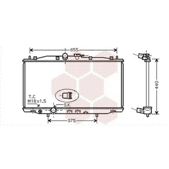 Radiator Motor HONDA ACCORD 7 EURO 2003->2012 Radiator apa 2,0ι16Vcu/fara aer conditionat (37,5x71,3) cv manuala Perioada 2003 2004 2005 2006 2007 2008
