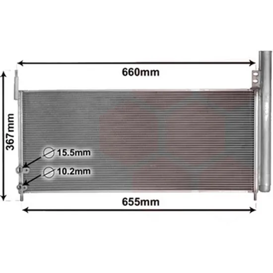 Radiator aer conditionat BMW 5 E60 2001->2010 535 d 200KW 272CP , pentru motor M57 D30 (306D4) perioada 2004 2005,2006,2007,2008,2009 2010