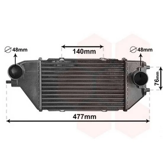 Intercooler HONDA FR-V 2005-> Radiator intercooler 2.2 CTDI 275x163x62 Perioada 2005 2006 2007 2008 2009