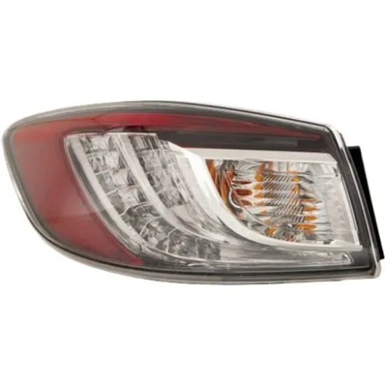 Lampa stop spate stanga MAZDA 3 BL 2008->2013 perioada 2010 2011 2012 2013 pana la an de fabricatie 08/2011, pentru 4 usi, exterior, semnal alb, cu bec LED cu bec WY21W,