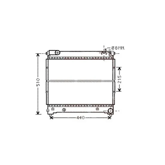 Radiator apa SUZUKI SAMURAI SJ 1984->2004 pentru 1.9 D, perioada 2000 2001 2002 2003 2004