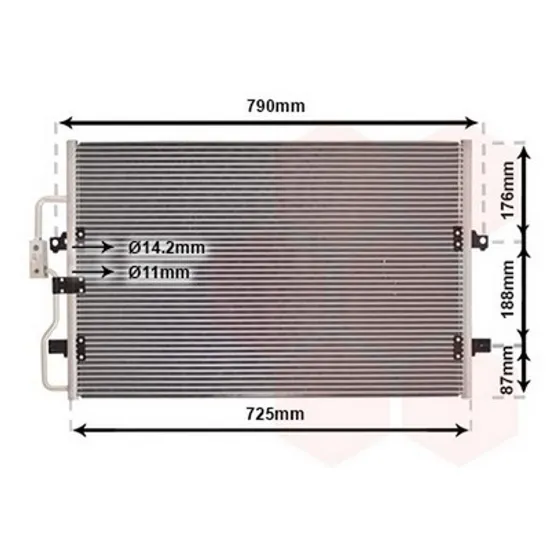 Radiator Aer Conditionat CITROEN JUMPY 1995->2006 Radiator aer conditionat benzina/ diesel (69x46,2) Perioada 1995 1996 1997 1998 1999 2000 2001 2002 2003 2004 2005 2006