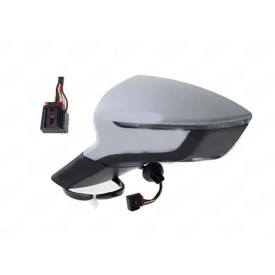 Oglinda SEAT ATECA 2016-> Oglinda exterioara electrica cu incalzire cu rabatare electrica pentru vopsit (cu semnal si cu lampa podea) 9 PIN STANGA Perioada 2016 2017 2018 2019 2020 2021