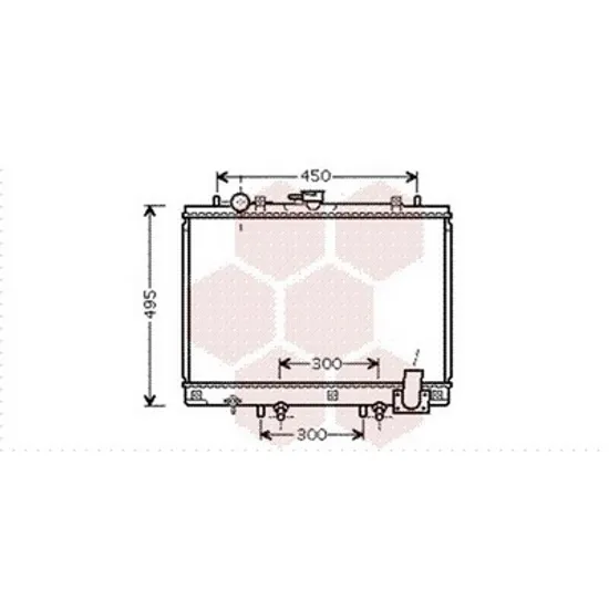 Radiator Motor MITSUBISHI L200 1996->2007 Radiator apa 2.5 diesel cv automata (425x600) 1996->2001 Perioada 1996 1997 1998 1999 2000 2001