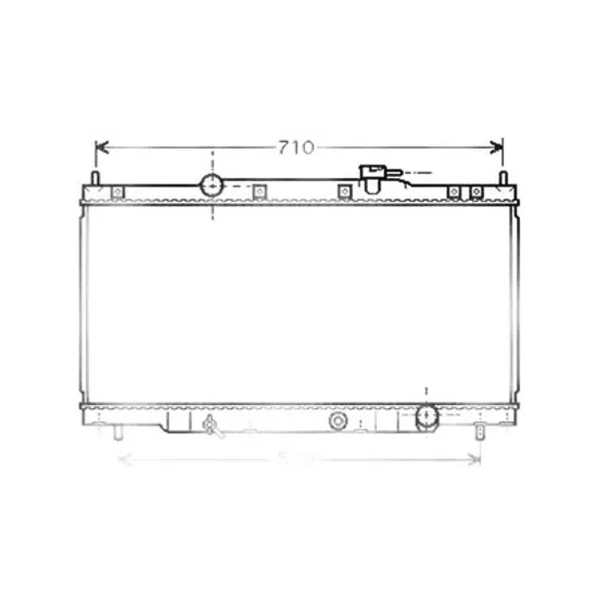 Radiator Motor HONDA CR-V 2 2001->2007 Radiator apa pentru 2,0i 16V CV manuala cu/fara aer conditionat (40,5x73,6 Perioada 2001 2002 2003 2004 2005 2006
