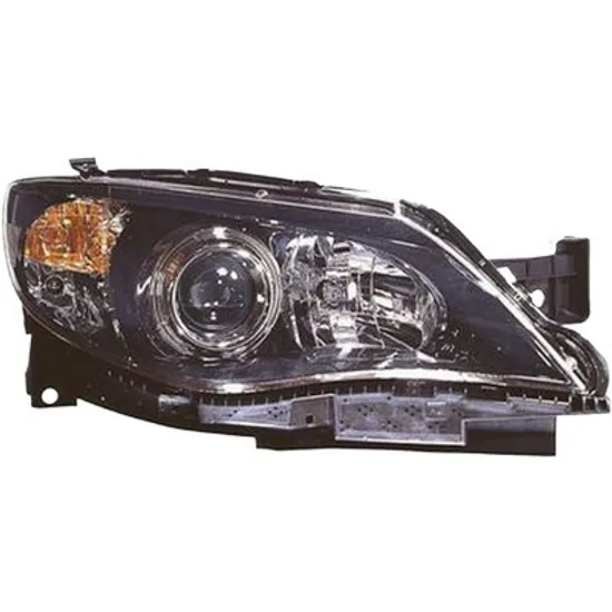 Far dreapta SUBARU IMPREZA 2007->2015 perioada 2008 2009 2010 2011 2012 2013 pana la an de fabricatie 2011, fara motor reglaj, fumuriu, semnal galben, cu reglaj electric, cu bec H7/HB3