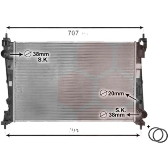 Radiator apa ALFA ROMEO MITO 2008->2018 1.4 TJet 110KW 150CP , pentru motor 198 A1.000 perioada 2008 2009,2010 2011