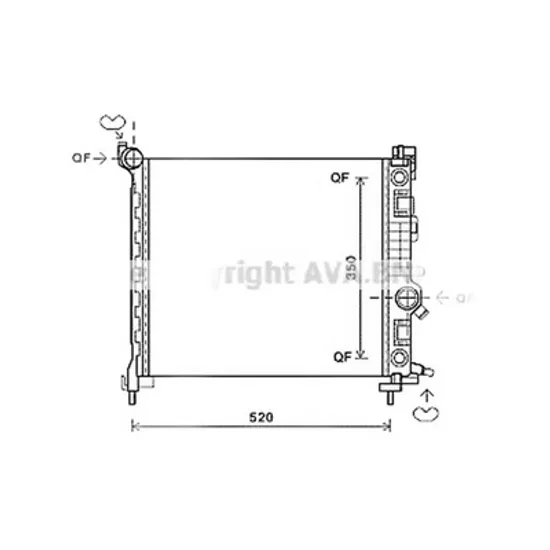 Radiator Motor OPEL MERIVA B 2010->2017 Radiator apa pentru 1 7 CDTi 47x42,8 CV automata Perioada 2010 2011 2012 2013 2014 2015 2016 2017 2018 2019 2020
