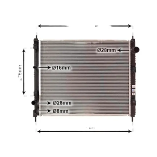 Radiator apa NISSAN JUKE F15 2010->2018 pentru 1.5 dCi, perioada 2010 2011 2012 2013 2014 2015