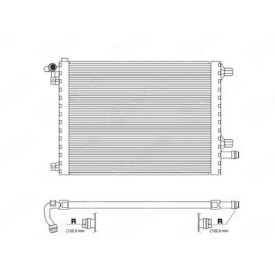 Radiator Motor LAND ROVER RANGE ROVER EVOQUE 2011->2019 Radiator suplimentar 2.0 TURBO benzina (590x465x26) Perioada 2015 2016 2017 2018 2019