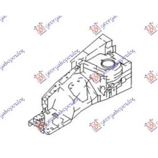 Aripa Interioara HYUNDAI ACCENT 2 LC 1999->2005 Contraaripa fata (Ο) pentru dreapta Perioada 2000 2001 2002 2003 2004 2005
