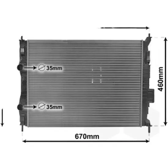 Radiator apa NISSAN QASHQAI 1 2007->2014 2.0 tractiune integrala 103KW 140CP , pentru motor perioada 2010 2011,2012,2013 2014
