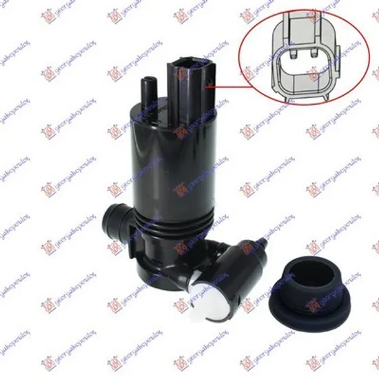 Pompa Spalator LAND ROVER RANGE ROVER 3 2002->2012 Pompa vas spalator cu spalator spate mufa patrata Perioada 2002 2003 2004 2005 2006 2007 2008 2009 2010 2011 2012