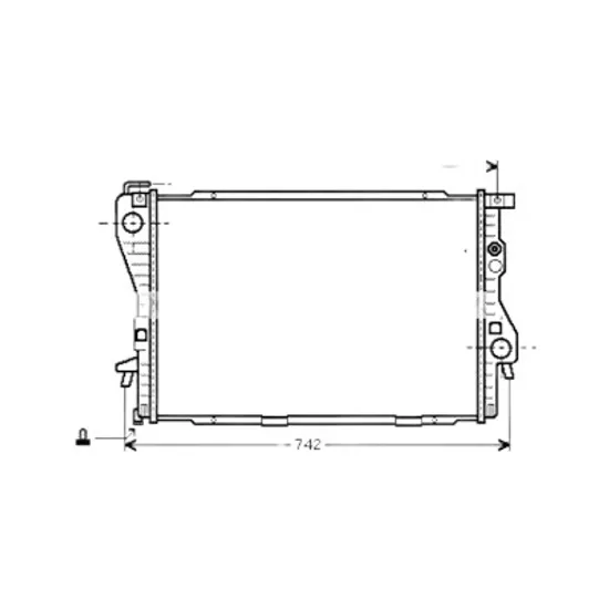 Radiator apa BMW 5 E39 1995->2003 pentru 525 tds, perioada 1996 1997 1998 1999 2000 2001 2002 2003