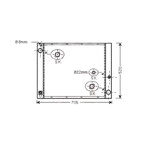 Radiator apa LAND ROVER RANGE ROVER 3 2002->2012 pentru 3.0 D 4x4, perioada 2002 2003 2004 2005 2006 2007 2008 2009 2010 2011 2012