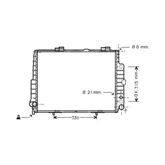 Radiator apa MERCEDES E-CLASS W210 1995->2002 pentru E 55 AMG, perioada 1997 1998 1999 2000 2001 2002