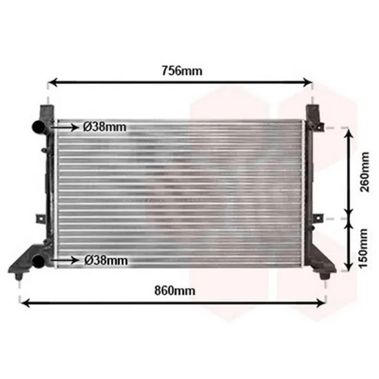 Radiator Motor VW LT 2 1996->2006 Radiator apa 2.3 benzina /2.5-2.8TDI manuala 67.9x39.9 Perioada 1996 1997 1998 1999 2000 2001 2002 2003 2004 2005 2006