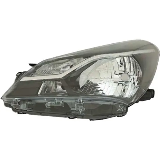Far stanga TOYOTA YARIS 2010-> perioada 2010 2011 2012 2013 2014 2015 de la an de fabricatie 2017, cu motor reglaj, cu reglaj electric, cu lumina de zi, cu bec H4