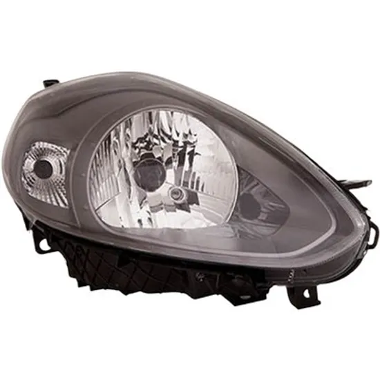 Far dreapta FIAT PUNTO 199 2012-> perioada 2012 2013 2014 2015 2016 2017 cu motor reglaj, fumuriu, cu reglaj electric, cu lumina de zi, cu bec H4