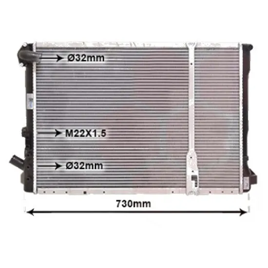 Radiator apa RENAULT ESPACE 3 1996->2002 pentru 2.2 D, perioada 1997 1998 1999 2000