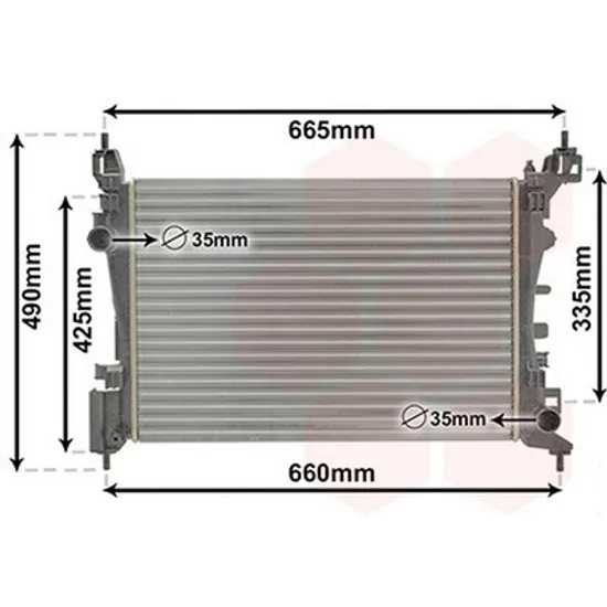 Radiator Motor OPEL CORSA E 2014->2018 Radiator apa pentru benzina cu/fara aer conditionat 54x37,5 Perioada 2015 2016 2017 2018 2019