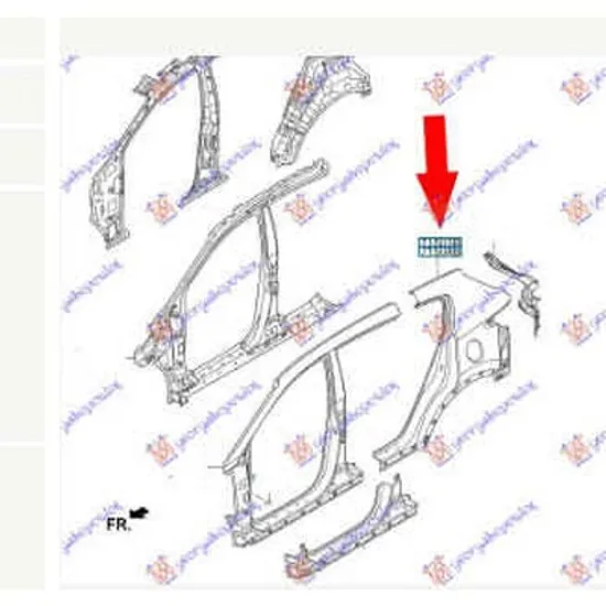 Aripa Spate KIA SPORTAGE 4 2015-> Aripa spate original stanga Perioada 2018 2019 2020 2021 2022