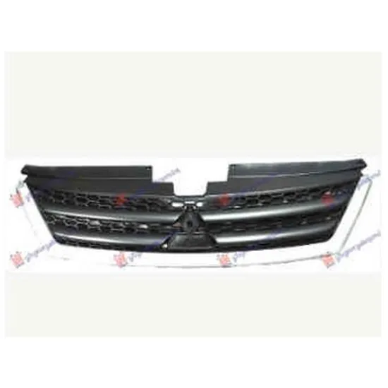 Grila radiator MITSUBISHI OUTLANDER 2 2006->2012 Grila fata negru/gri Perioada 2006 2007 2008 2009 2010 2011 2012