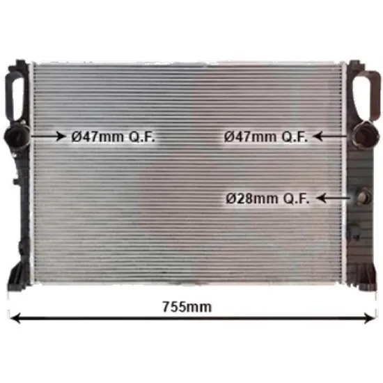 Radiator apa MERCEDES E-CLASS W211 2002->2009 pentru E 280 CDI, perioada 2004 2005 2006 2007 2008