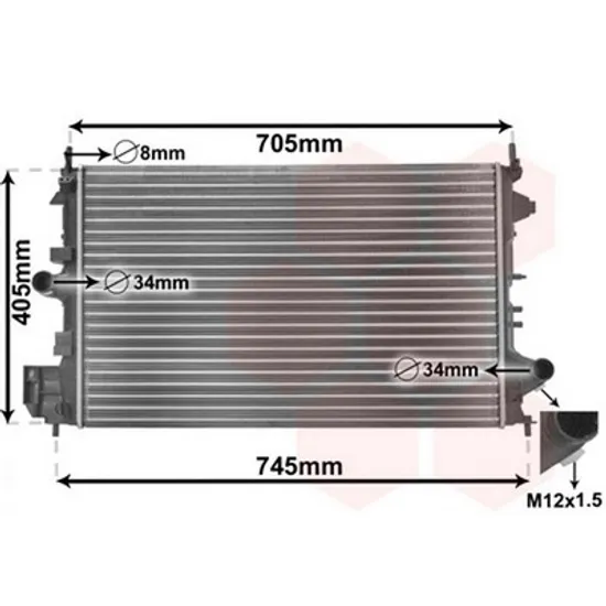 Radiator Motor OPEL SIGNUM 2003->2008 Radiator apa pentru 1 6 - 1 8i 16V benzina 65x40,5 Z16 - 18XER Perioada 2003 2004 2005 2006 2007 2008 2009