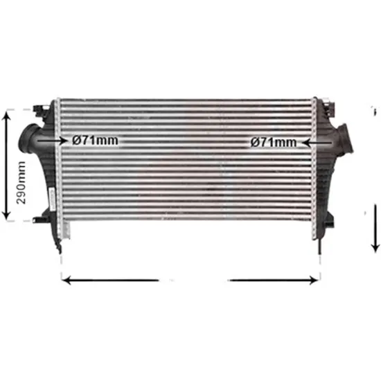 Intercooler OPEL INSIGNIA A 2008->2017 pentru 1.6 CDTi , perioada 2015 2016 2017
