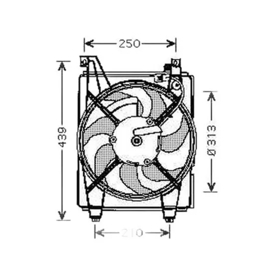 Ventilator Motor HYUNDAI ELANTRA 2000->2006 Electroventilator radiator aer conditionat complet (benzina), 2000->2004 Perioada 2000 2001 2002 2003 2004 2005